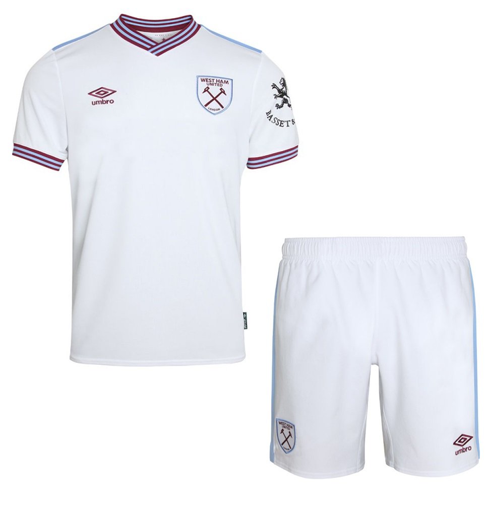 Kit infantil oficial umbro West Ham 2019 2020 II jogador